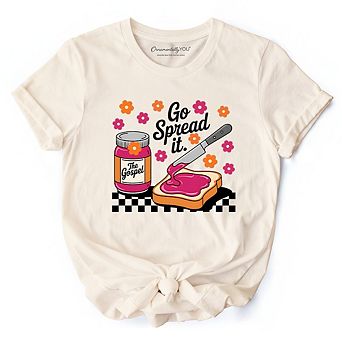 Go Spread It Christian T-Shirt, Cute Gospel Jam and Toast Tee
