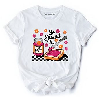 Go Spread It Christian T-Shirt, Cute Gospel Jam and Toast Tee