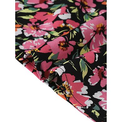 Floral Sundress for Womens Summer Beach Spaghetti Straps Smocked Back A-Line Mini Dresses