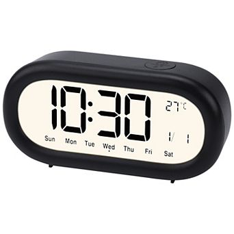 Loud Alarm Clock for Heavy Sleepers Three Alarms Battery Powered, Large LED Display 5.9"x1.77"x2.75"