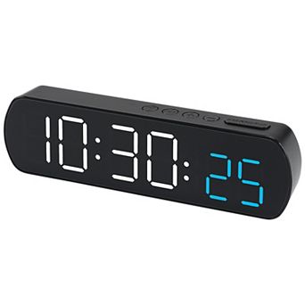 Dimmable LED Alarm Clock - 3-Level Brightness, Dual Alarms, Snooze Function 6.5"x1.0"x1.8"