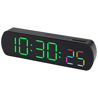 Dimmable LED Alarm Clock - 3-Level Brightness, Dual Alarms, Snooze Function 6.5"x1.0"x1.8"