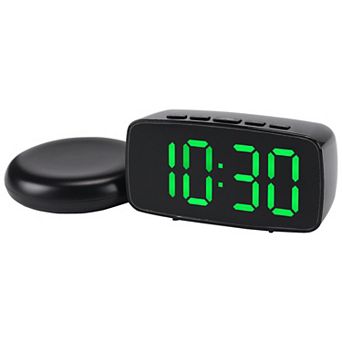 Dimmable LED Alarm Clock 2-Level Brightness, Wired Shaker, Snooze Function 4.7"x1.6"x2.4"