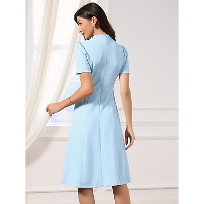 princess polly baby blue dress Winter work outfits - what to wear to work in winter