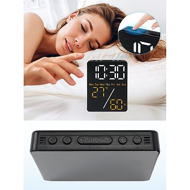 Dimmable LED Alarm Clock - 3-Level Brightness, Large LED Display, Dual Alarms 3.5"x1.0"x4.7"