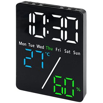 Dimmable LED Alarm Clock - 3-Level Brightness, Large LED Display, Dual Alarms 3.5"x1.0"x4.7"