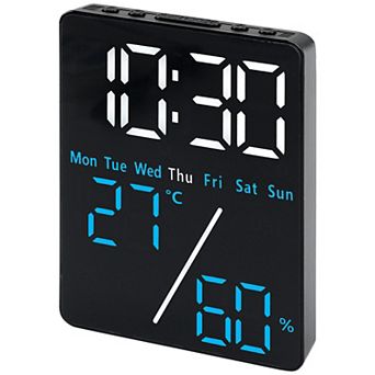 Dimmable LED Alarm Clock - 3-Level Brightness, Large LED Display, Dual Alarms 3.5"Lx1.0"Wx4.7"H
