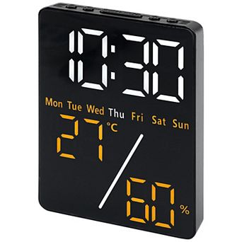 Dimmable LED Alarm Clock - 3-Level Brightness, Large LED Display, Dual Alarms 3.5"x1.0"x4.7"
