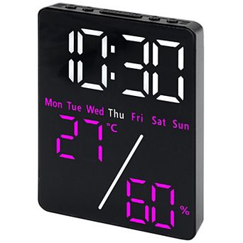 Dimmable LED Alarm Clock - 3-Level Brightness, Large LED Display, Dual Alarms 3.5"x1.0"x4.7"