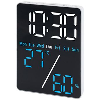 Dimmable LED Alarm Clock - 3-Level Brightness, Large LED Display, Dual Alarms 3.5"x1.0"x4.7"