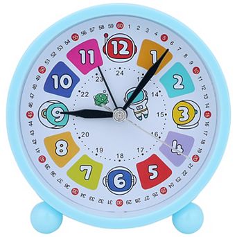 Mechanical Alarm Clock Colorful Cartoon Design, , Easy-to-Set Knob for Living Room 4.3"x1.6"x4.3"