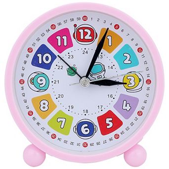 Mechanical Alarm Clock Colorful Cartoon Design, , Easy-to-Set Knob for Living Room 4.3"x1.6"x4.3"