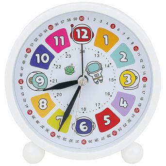 Mechanical Alarm Clock Colorful Cartoon Design, , Easy-to-Set Knob for Living Room 4.3"x1.6"x4.3"
