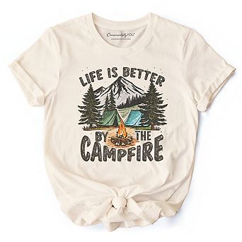 Life Is Better by the Campfire T-Shirt, Outdoors Camping Tee