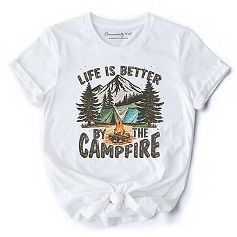 Life Is Better by the Campfire T-Shirt, Outdoors Camping Tee