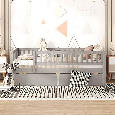 Whisen Multi-functional Design Wood Daybed with Two Drawers