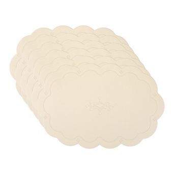 Set of 6 Leather Placemats for Kitchen Dining Table Decor Waterproof Table Placemats 17.7*11.8inch