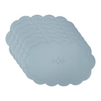 Set of 6 Leather Placemats for Kitchen Dining Table Decor Waterproof Table Placemats 17.7*11.8inch