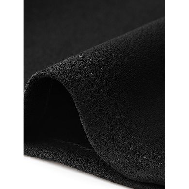 Work Dress for Women Square Neck Button Down Short Sleeve Vintage Sheath Dresses with Belt