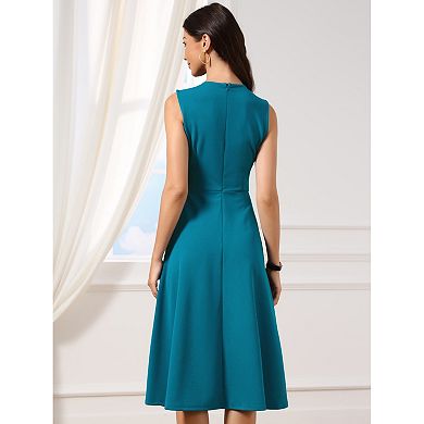 Midi Dress for Women Sleeveless Work Elegant Party Cocktail A Line Dresses