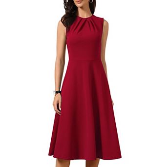 Midi Dress for Women Sleeveless Work Elegant Party Cocktail A Line Dresses