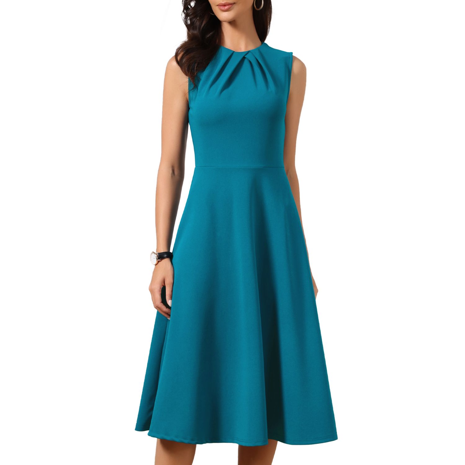Женские платья Midi Dress for Women Sleeveless Work Elegant Party Cocktail A Line Dresses