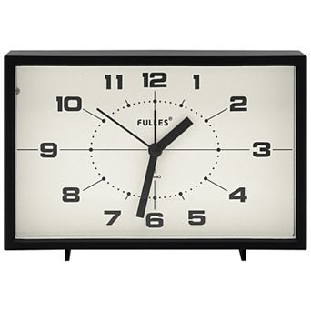 Classic Mechanical Alarm Clock Analog Dial, Night Light, Durable Plastic Casing 6.3"x1.8"x4.1"