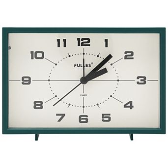 Classic Mechanical Alarm Clock Analog Dial, Night Light, Durable Plastic Casing 6.3"x1.8"x4.1"
