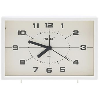 Classic Mechanical Alarm Clock Analog Dial, Night Light, Durable Plastic Casing 6.3"x1.8"x4.1"