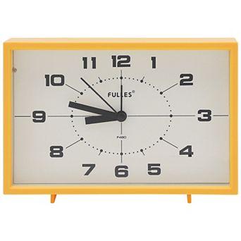 Classic Mechanical Alarm Clock Analog Dial, Night Light, Durable Plastic Casing 6.3"x1.8"x4.1"