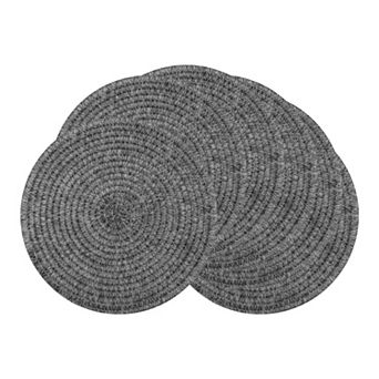 Farmhouse Placemats Set of 6 Woven Placemats, Washable Kitchen Table Mat for Dining Decor 15inch