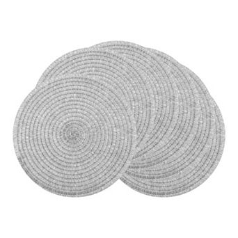 Farmhouse Placemats Set of 6 Woven Placemats, Washable Kitchen Table Mat for Dining Decor 15inch