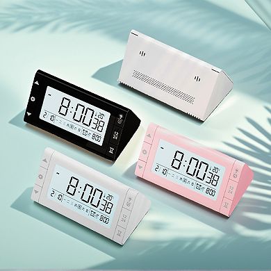 Digital Alarm Clock Large LED Display, Three Alarms, Batteries Powered for Bedroom 4.9"x3.0"x2.6"