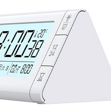 Digital Alarm Clock Large LED Display, Three Alarms, Batteries Powered for Bedroom 4.9"x3.0"x2.6"