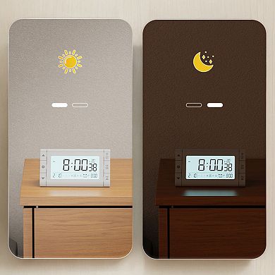 Digital Alarm Clock Large LED Display, Three Alarms, Batteries Powered for Bedroom 4.9"x3.0"x2.6"