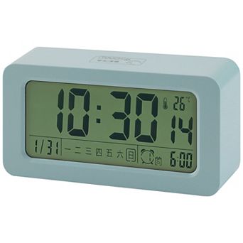 Digital Alarm Clock - Large LED Display, Three Alarms, Batteries Powered, Night Light 5.4"x1.4"x3.0"