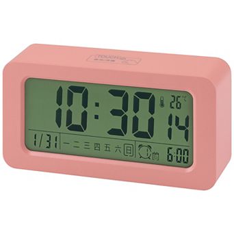 Digital Alarm Clock - Large LED Display, Three Alarms, Batteries Powered, Night Light 5.4"x1.4"x3.0"