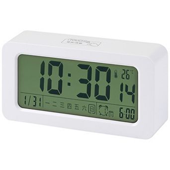 Digital Alarm Clock - Large LED Display, Three Alarms, Batteries Powered, Night Light 5.4"x1.4"x3.0"