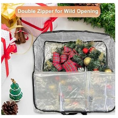 8 Pack 25 gal Clear Storage Bags with Handles, Heavy Duty Zippered Moving Bags for Storage