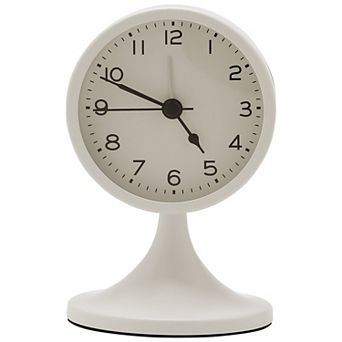 Desk Mechanical Alarm Clock Minimalist Metal Frame Non-Tick, Perfect for Study/Office 3.1"x3.1"x5.0"