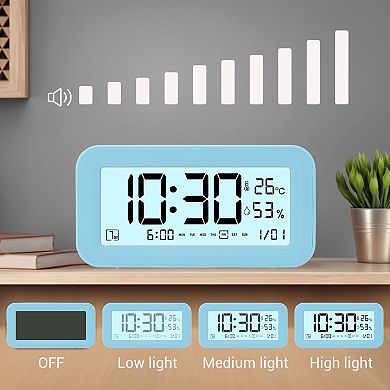 Electric Alarm Clock Adjustable Volume Loud Alarms, Battery Powered Fits Bedroom 5.7"x2.0"x3.3"