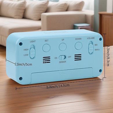 Electric Alarm Clock Adjustable Volume Loud Alarms, Battery Powered Fits Bedroom 5.7"x2.0"x3.3"