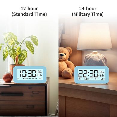 Electric Alarm Clock Adjustable Volume Loud Alarms, Battery Powered Fits Bedroom 5.7"x2.0"x3.3"