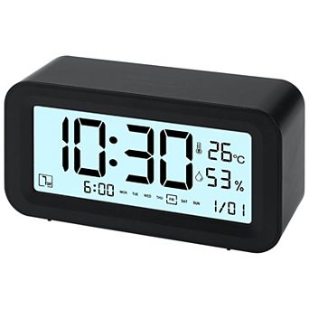 Electric Alarm Clock Adjustable Volume Loud Alarms, Battery Powered Fits Bedroom 5.7"x2.0"x3.3"