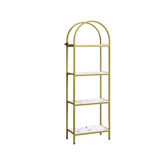 Arched Bookshelf,Arched Display Racks,Tall Standing Bookshelves With Metal Frame,Modern Open