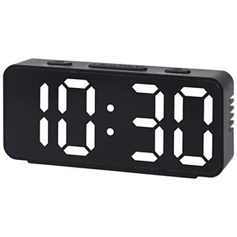 Digital Alarm Clock Adjustable Brightness Dual Alarms, USB Charging Ports for Bedroom 5.1"x1.0"x2.2"