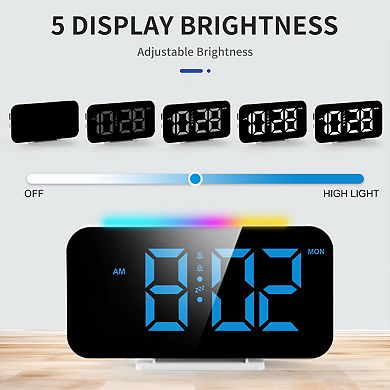 Loud Alarm Clock for Heavy Sleepers, Adjustable Volume, Large LED Display Digit Clock 6.3"x1.0"x3.4"