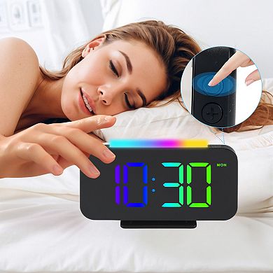 Loud Alarm Clock for Heavy Sleepers, Adjustable Volume, Large LED Display Digit Clock 6.3"x1.0"x3.4"