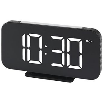 Loud Alarm Clock for Heavy Sleepers, Adjustable Volume, Large LED Display Digit Clock 6.3"x1.0"x3.4"