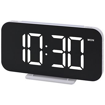 Loud Alarm Clock for Heavy Sleepers, Adjustable Volume, Large LED Display Digit Clock 6.3"x1.0"x3.4"